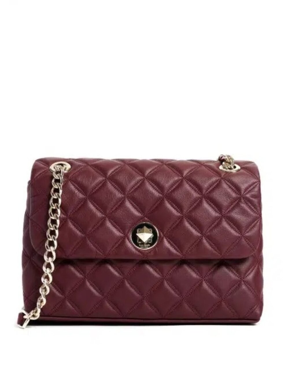 Euc Kate Spade Natalia Burgandy Leather Crossbody Bag Purse
